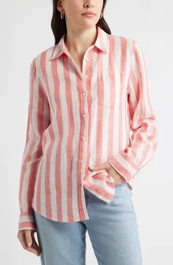 Caslon® Casual Linen Button-Up Shirt | Nordstrom | Nordstrom