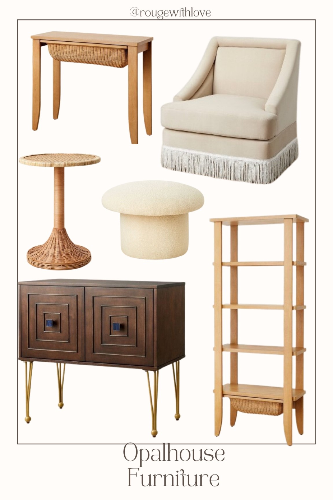 Opalhouse furniture, target furniture, swivel chair, boucle ottoman, rattan side table, console table, media console, bookshelf, livingroom furniture 

#LTKSeasonal #LTKhome #LTKstyletip