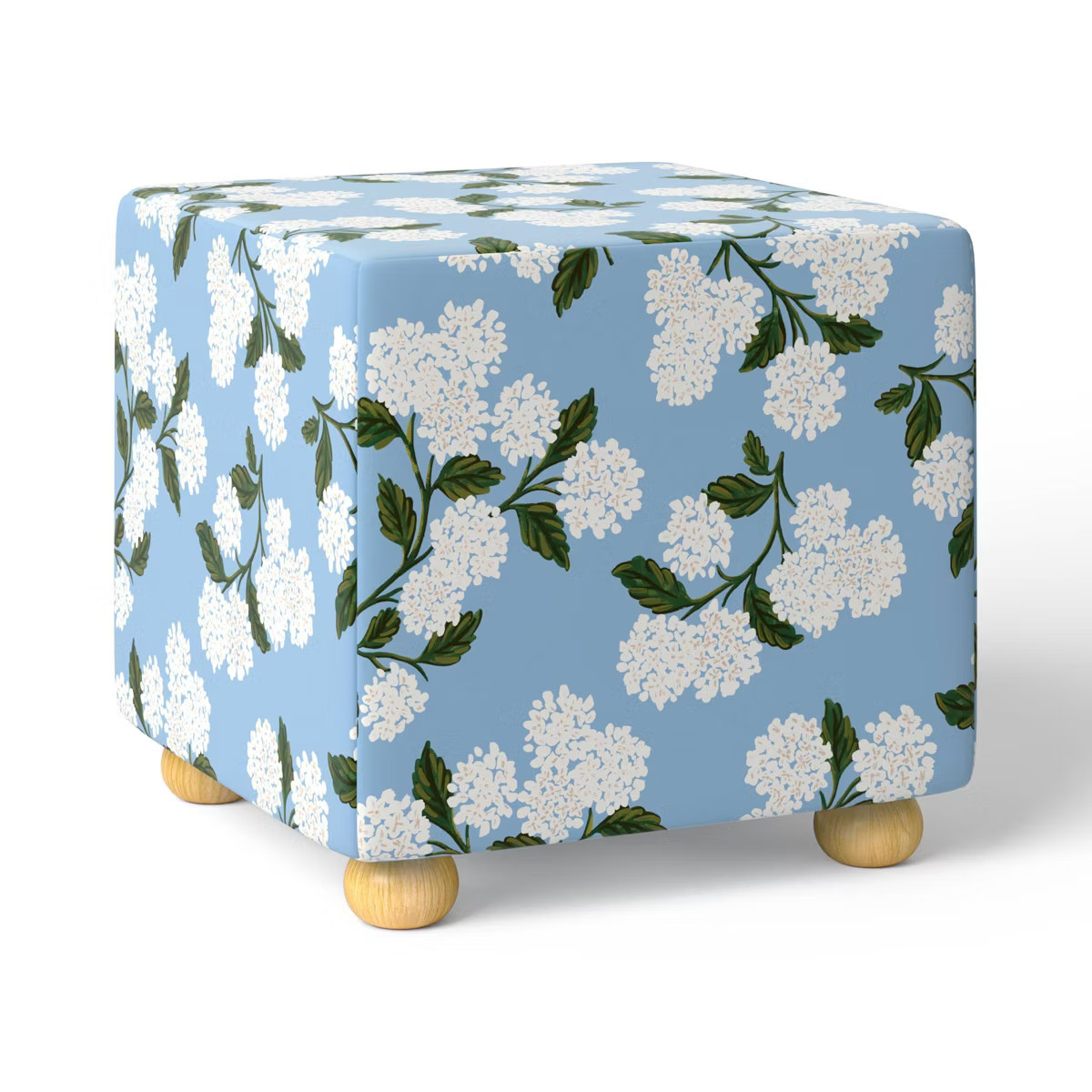 Rifle Paper Co. x Target Ottoman Hydrangea Cornflower/Light Blue | Target