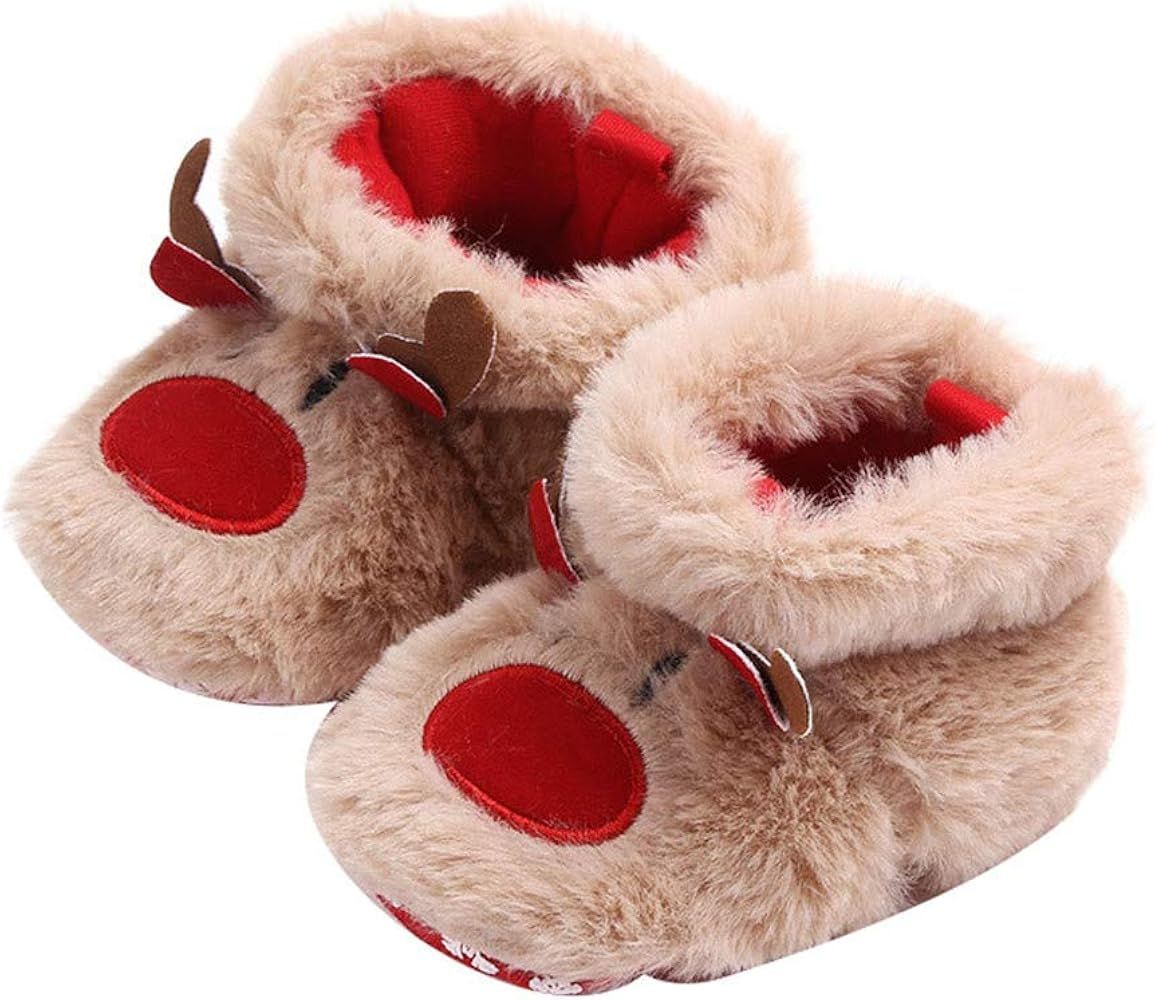 Yuemengxuan Infant Newborn Baby Girls Boys Christmas Boots Santa Claus Soft Sole Crib Prewalker S... | Amazon (US)