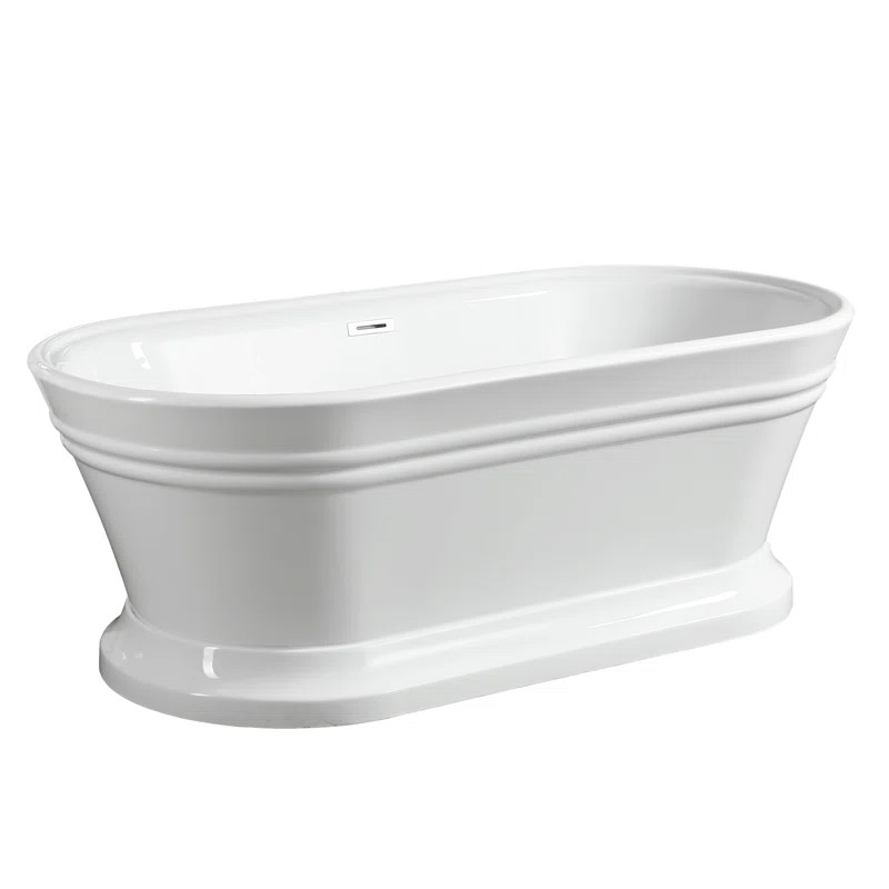 Athena 67" x 31" Freestanding Soaking Acrylic Bathtub | Wayfair North America