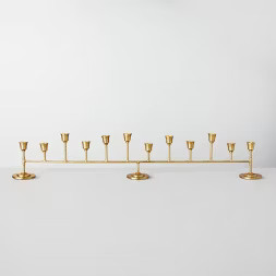 Antiqued Metal Taper Candelabra Brass Finish - Hearth & Hand™ with Magnolia | Target