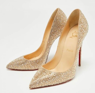 Christian louboutin Kate strass embellished gold limited edition heels  | eBay | eBay US