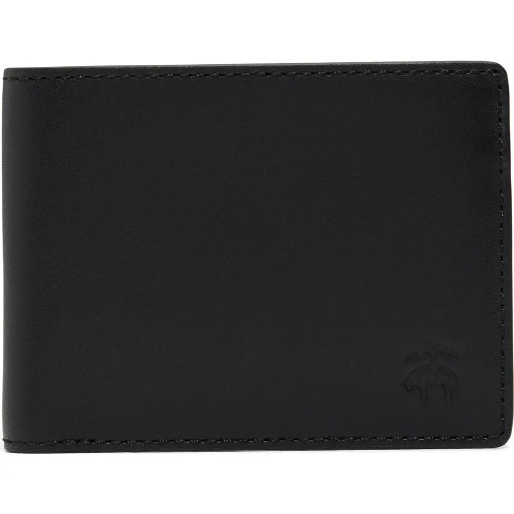 Brooks Brothers Slim Bifold Leather Wallet in Black at Nordstrom Rack | Nordstrom Rack
