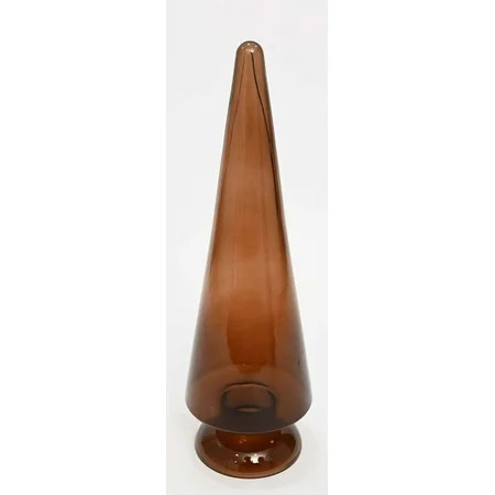 Glass Christmas Tree Tabletop Decor, Brown, 14.75", by Holiday Time | Walmart (US)