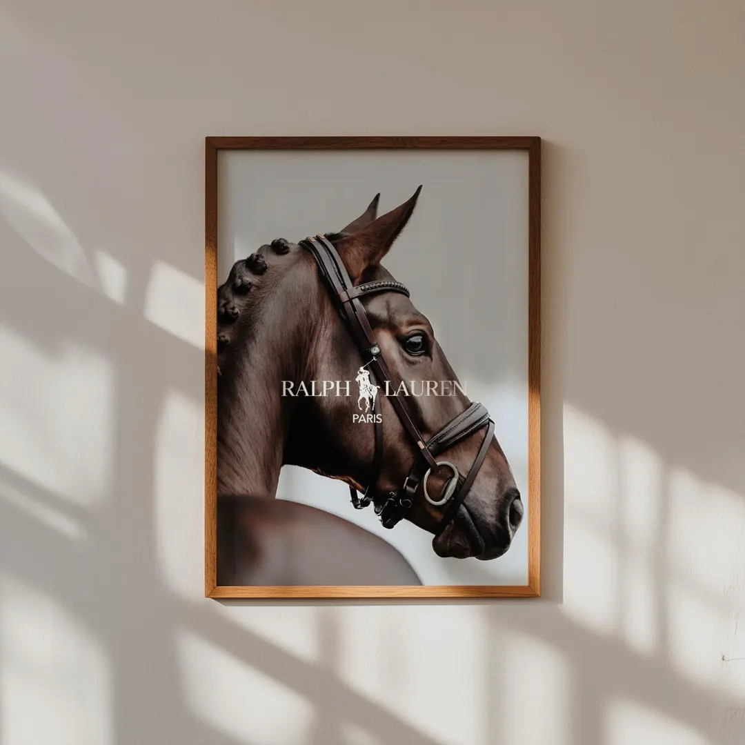 Equestrian Polo Horse Portrait Print: Ralph Lauren Paris Vintage Decor (digital Download) - Etsy | Etsy (US)