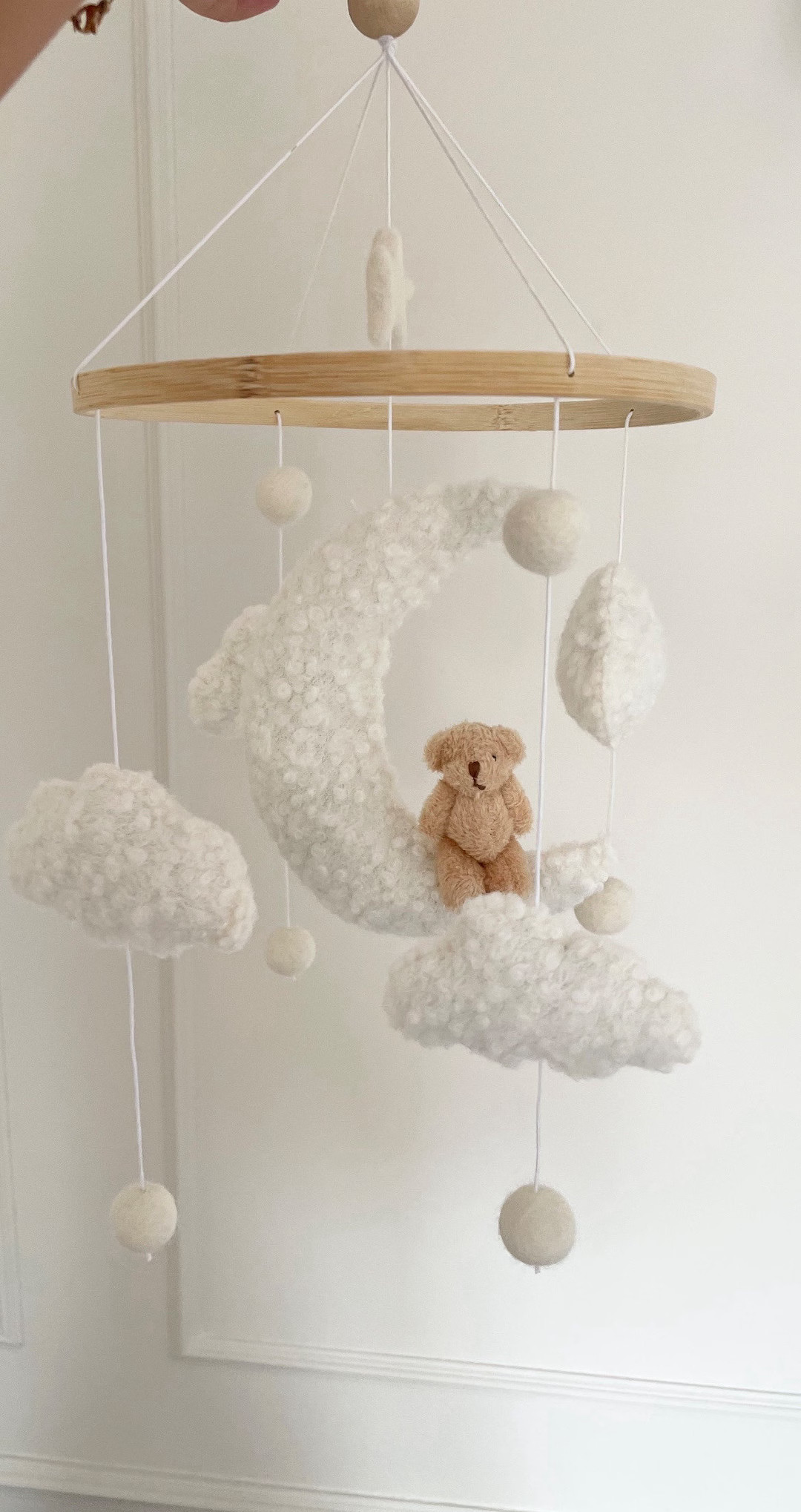 ABOVE THE CLOUDS Cot Mobile Only, Boucle Cloud Mobile, Neutral Nursery, Baby Mobile, Nursery Mobi... | Etsy (US)