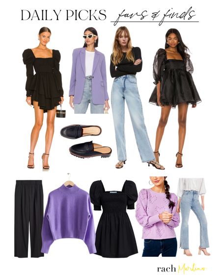 Winter outfit ideas purple sweater lavender sweater high waisted denim 

#LTKsalealert #LTKunder50 #LTKstyletip