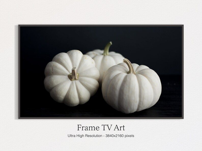 White Pumpkin Still Life Samsung Frame TV Art Instant - Etsy | Etsy (US)
