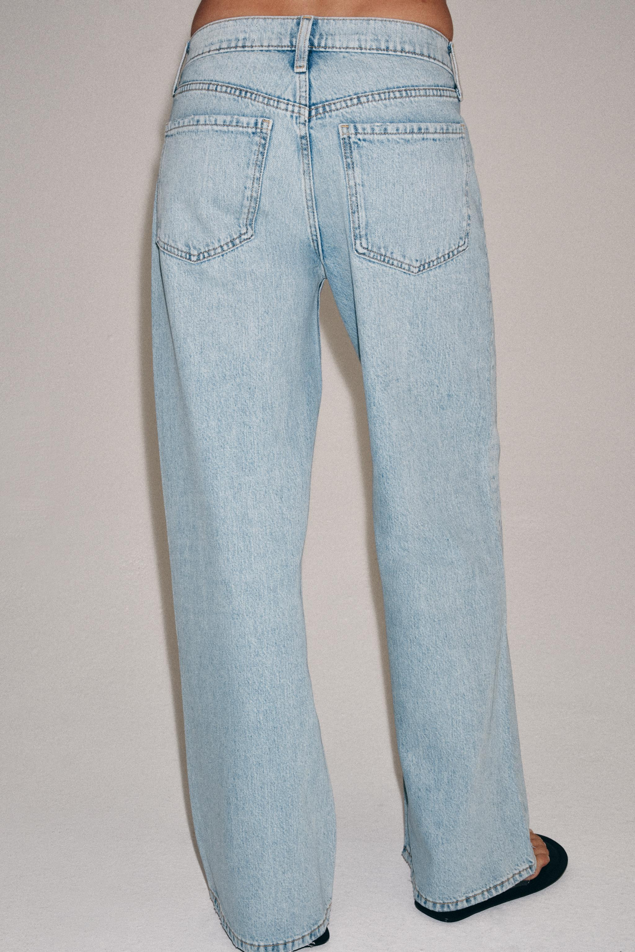 ZW COLLECTION WIDE LEG LOW RISE JEANS | Zara US