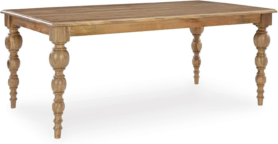 Signature Design by Ashley Rybergston Casual Dining Table with 4 Legs, Light Brown | Amazon (US)