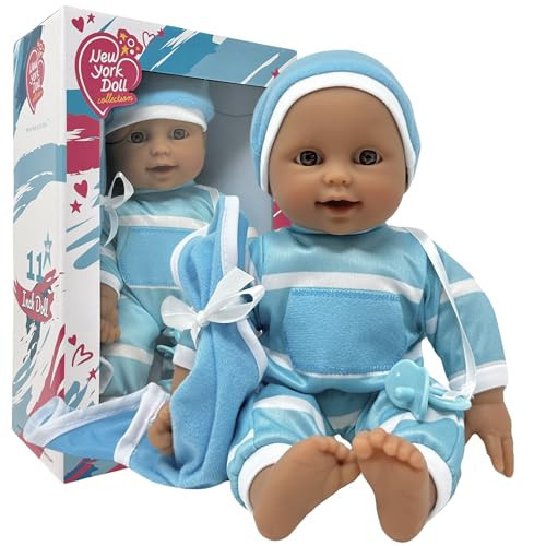 The New York Doll Collection 11 inch Soft Body Baby Doll in Gift Box - 11" Doll Toy for Kids, Boys, Girls and Toddlers - Baby Doll Pacifier Accessory Included | Amazon (US)