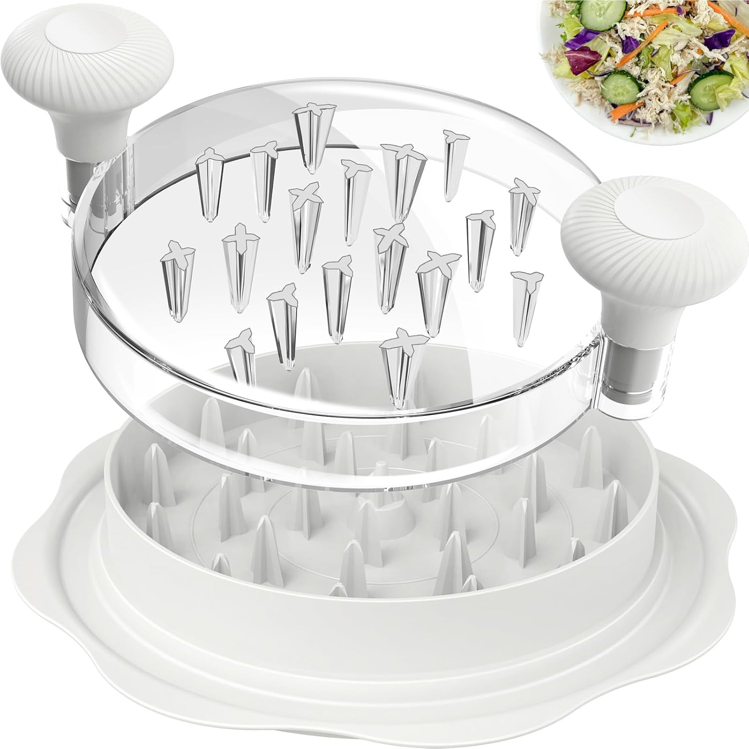 Ukeetap 10" Pro Large Meat Shredder Tool Twist for Seafood, Chicken, Beef, White | Amazon (US)