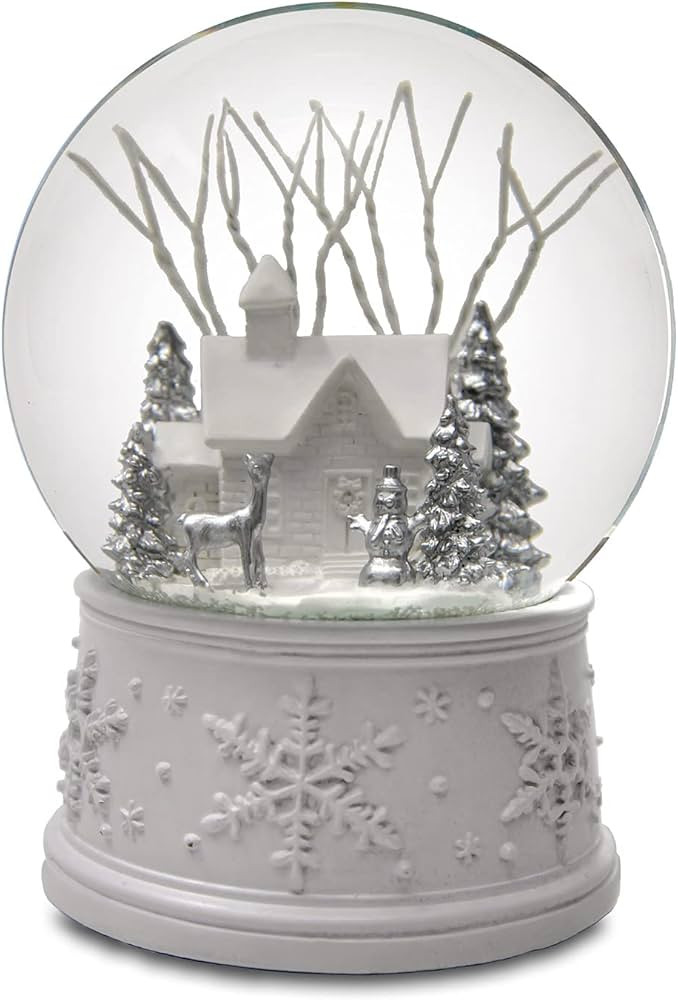 100MM White Christmas Snow Globe from The San Francisco Music Box Company | Amazon (US)