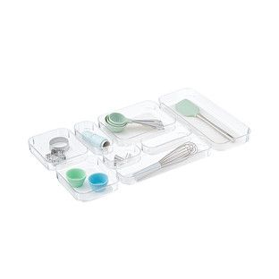 madesmart Drawer Organizer Clear/White | The Container Store