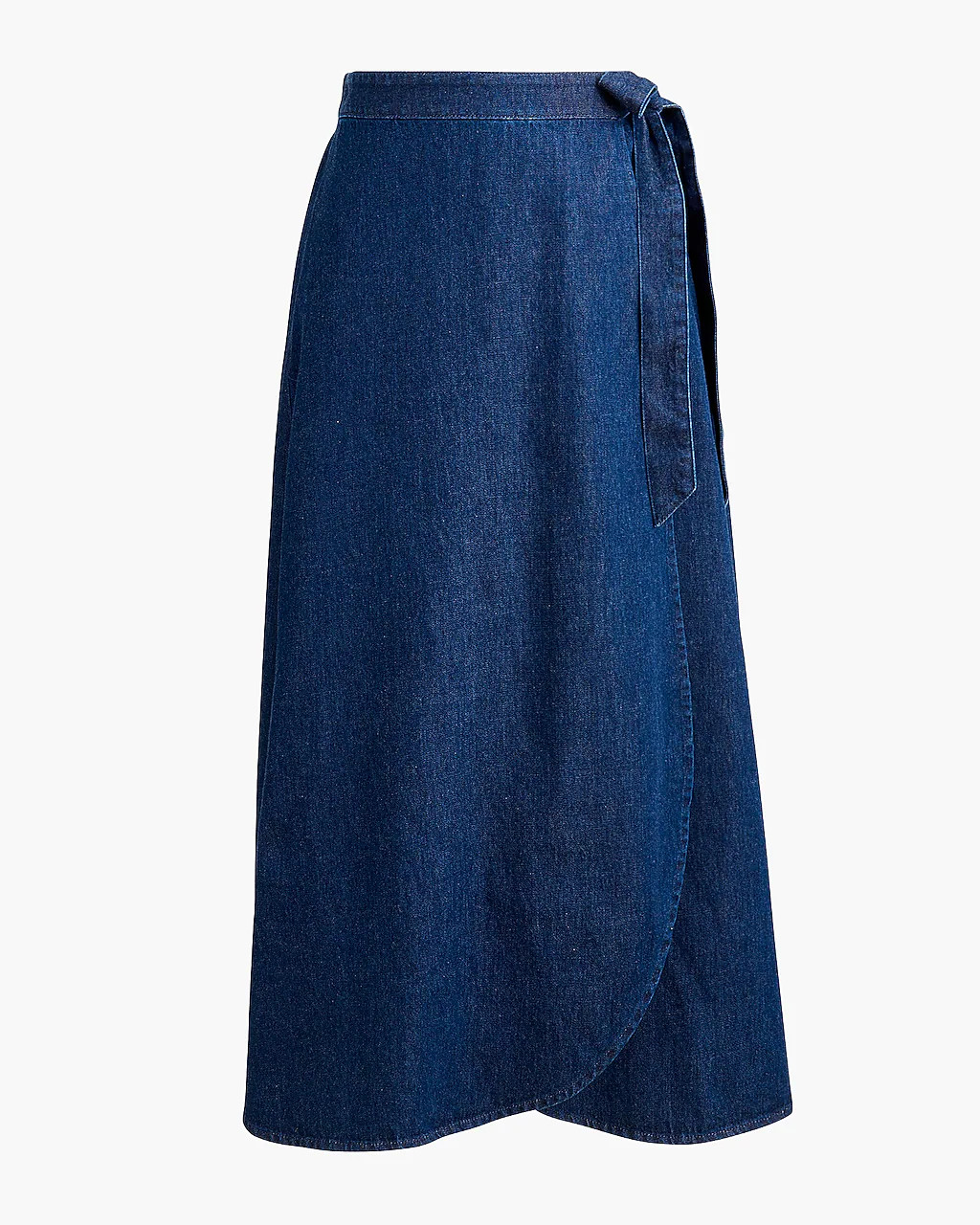 Chambray faux-wrap skirt | J.Crew Factory