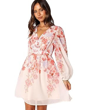 Petal & Pup Womens Hattie Long Sleeve Mini Dress | Amazon (US)