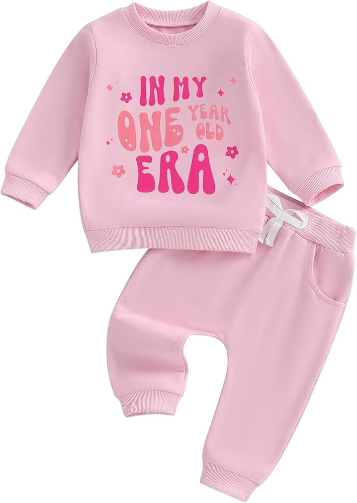 WZTYYDS Conjunto de Ropa Coordinada para el Primer Cumpleaños de Niña en Mi Era de Un Año Suda... | Amazon (US)