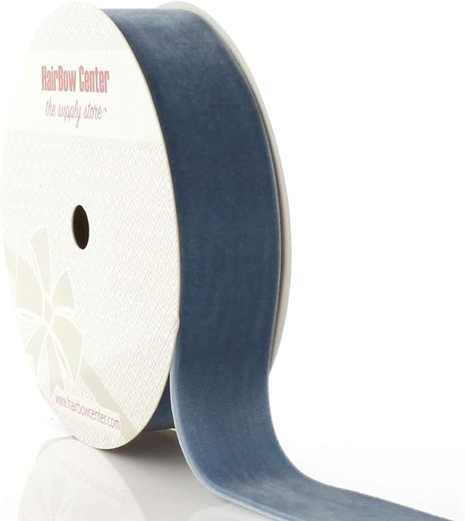 HBC 1" Velvet Ribbon 338 Antique Blue - 25 Yards | Amazon (US)