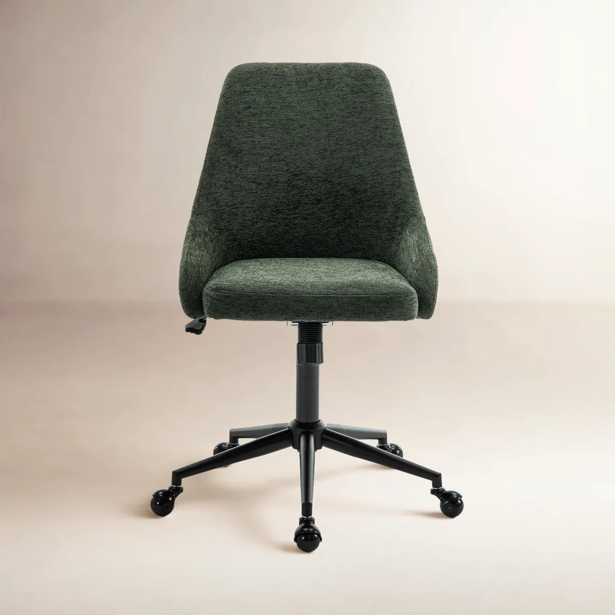 Chenille Office Chair Comfy Desk Chair With Swivel Base & Padded Seat, Easy Assembly Vanity Chair... | Wayfair North America