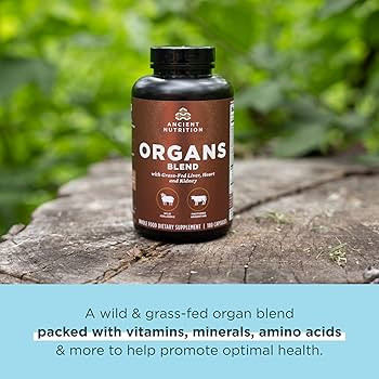Organ Supplements by Ancient Nutrition, Grass-Fed and Wild Organ Complex Capsules, Liver, Heart, ... | Amazon (US)