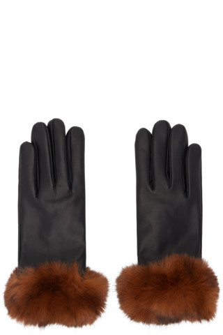 Ernest W. Baker - Black Leather Gloves | SSENSE