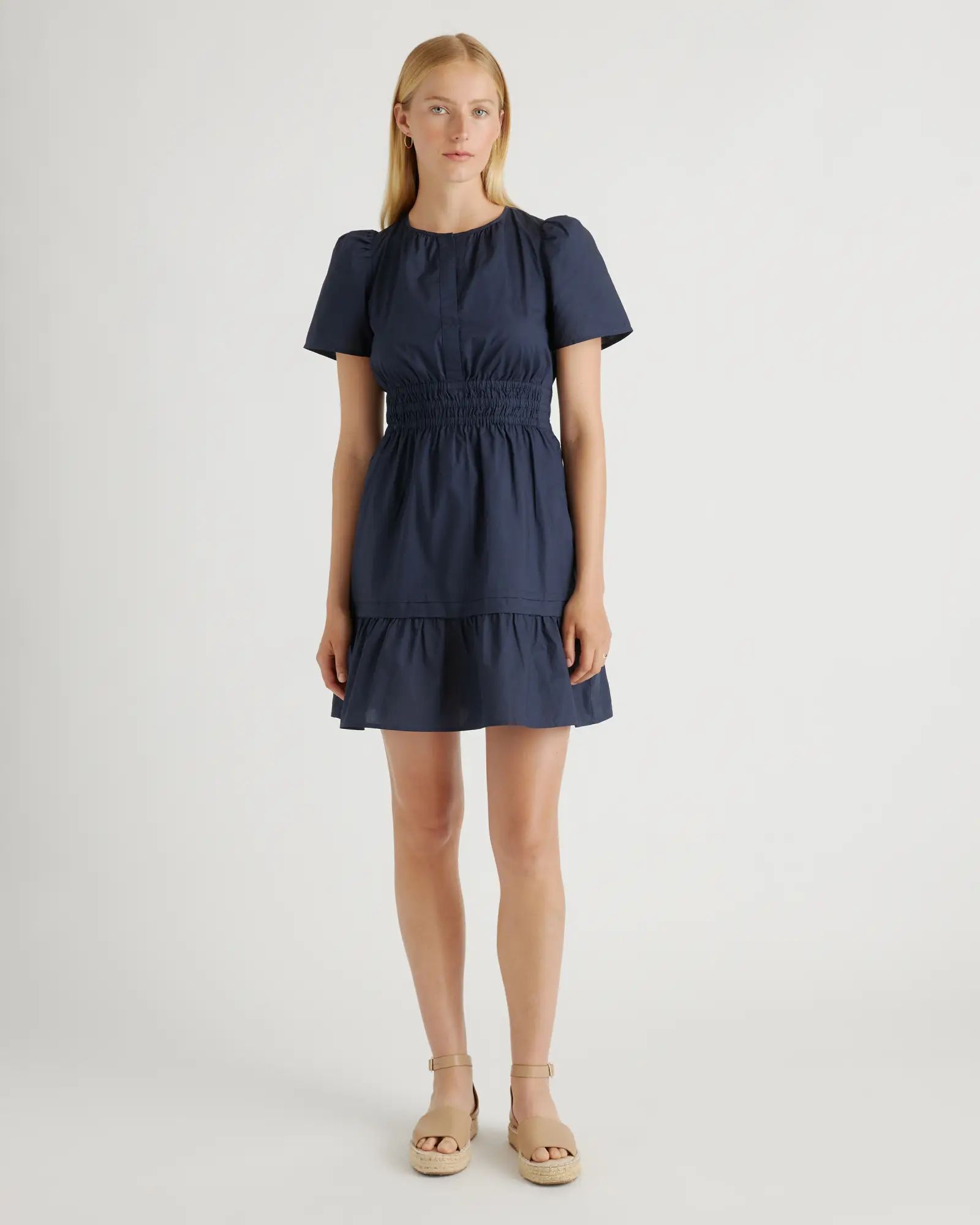 100% Organic Cotton Tiered Mini Dress | Quince