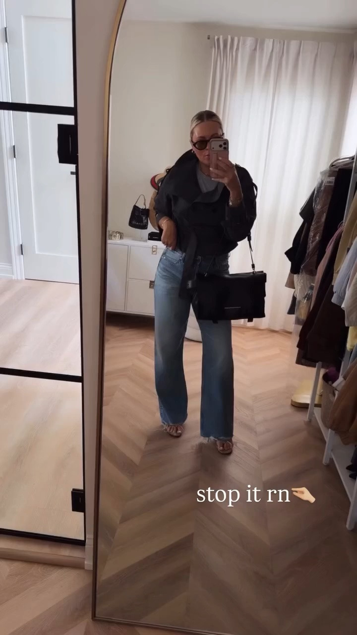 Best selling jeans rn! NEW arrivals for fall! Jacket is so good! Jeans I have tts + sized up for baggy fit option too!

Fall style. Fall outfits. Fall jackets. Fall2026. Bag. Leather bag. Fall trends. Baggy jeans.

#LTKootd #LTKSeasonal