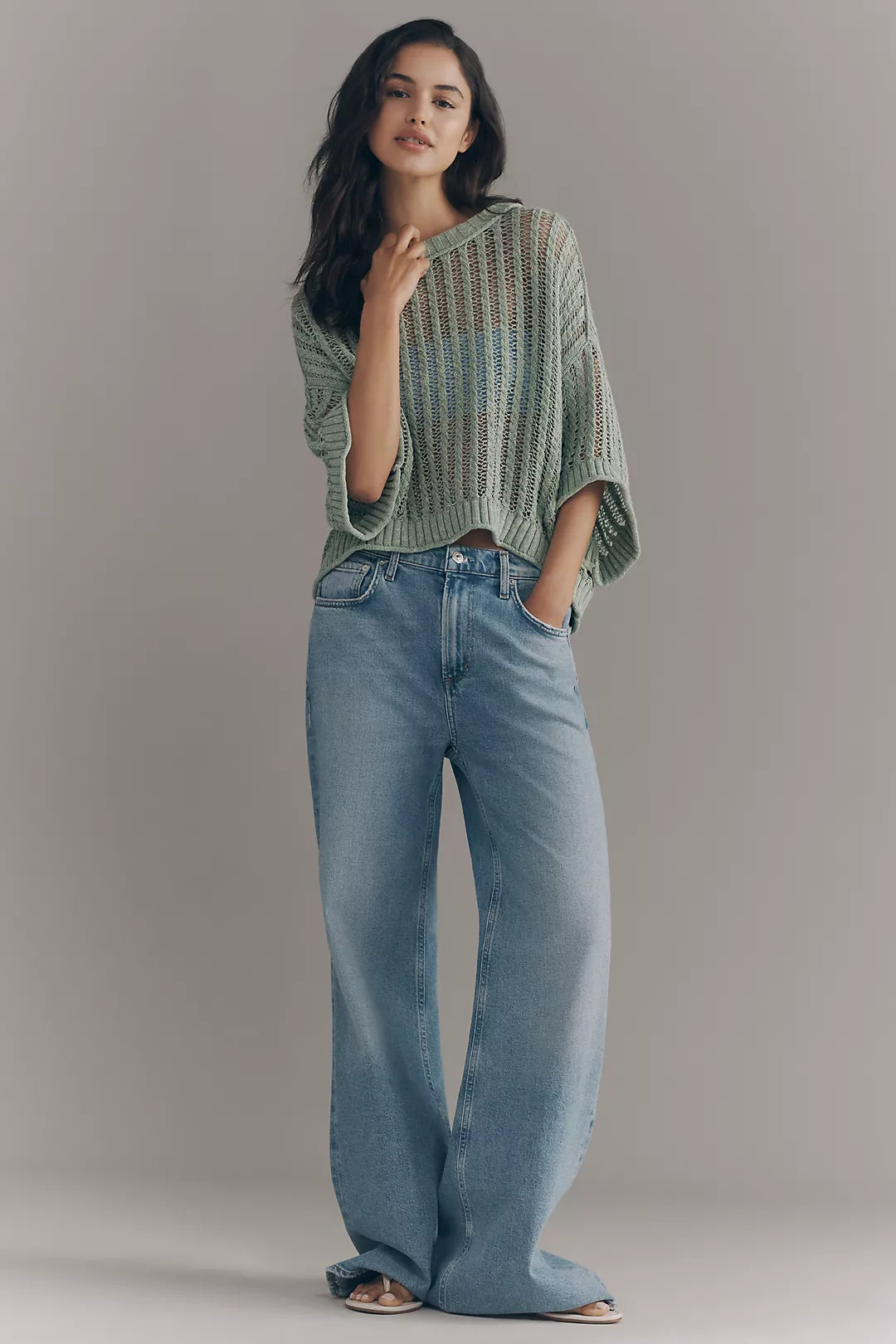 AG Billie Low-Slung Vintage Straight-Leg Jeans | Anthropologie (US)