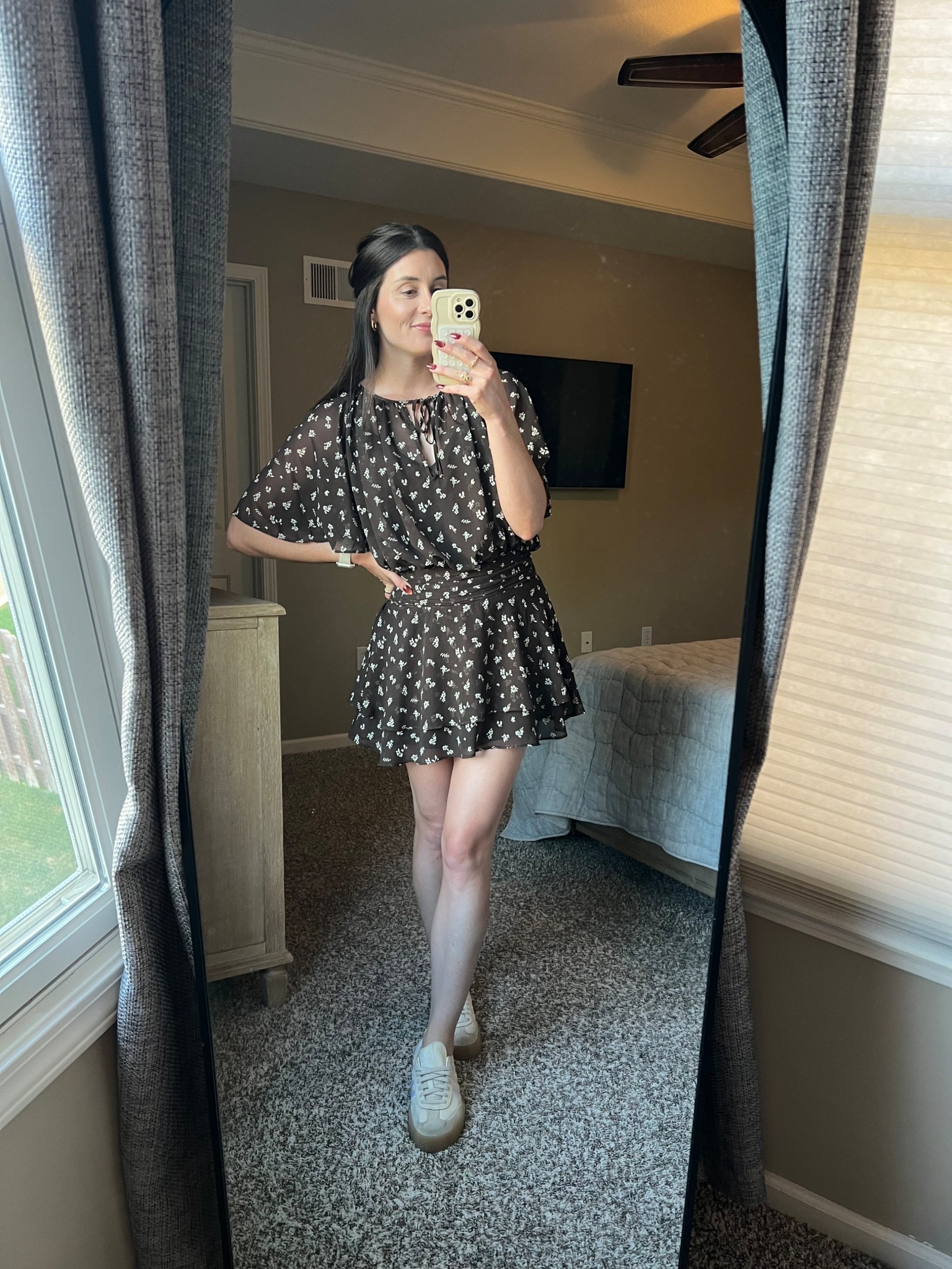 Fall flirty dress; Casual dress outfit; fall dress; Wearing a small petite  

#LTKFindsUnder100 #LTKPetite #LTKStyleTip