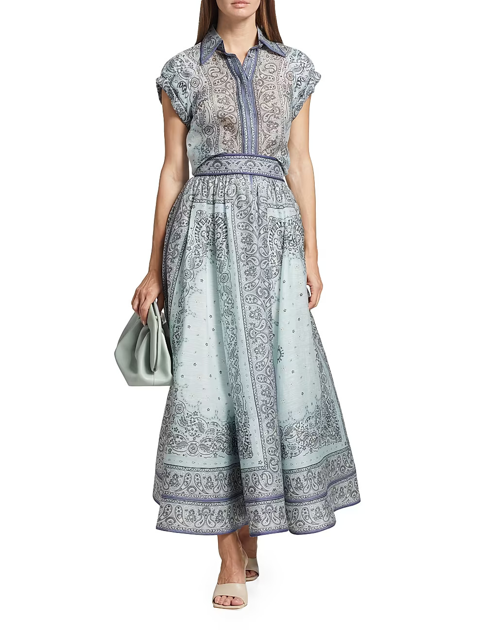 Matchmaker Paisley Linen-Silk Maxi-Skirt | Saks Fifth Avenue