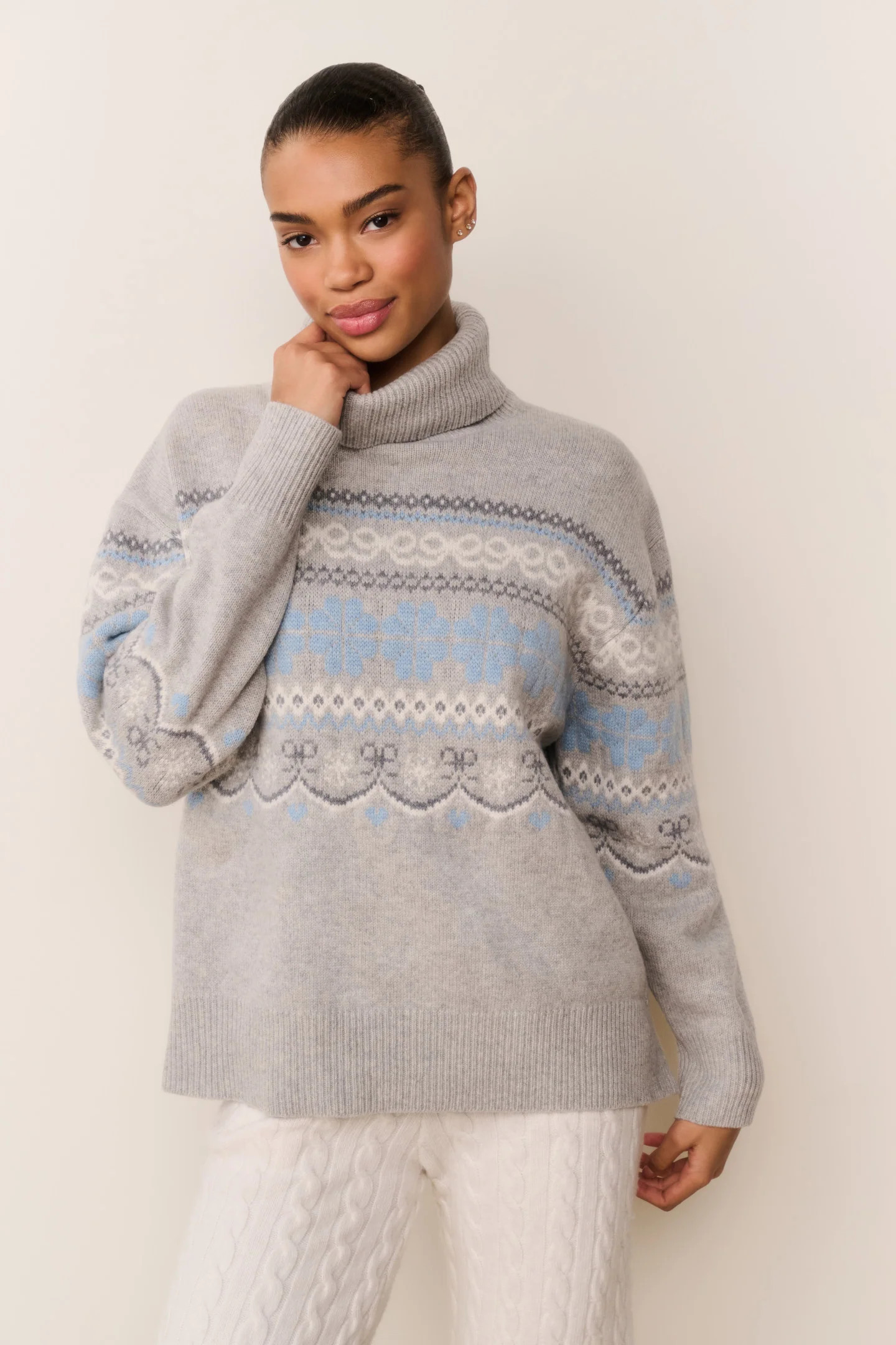 Mirin Wool Fairisle Turtleneck | LoveShackFancy
