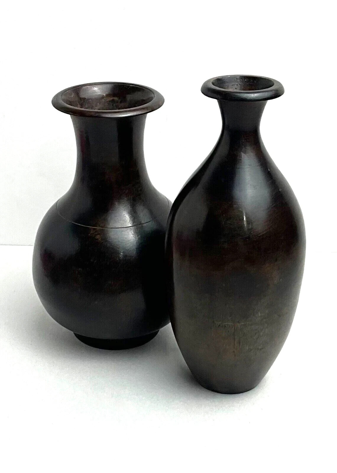 METAL BROWN VASE SET MADE IN INDIA APPROX 7”- 8” H | eBay US