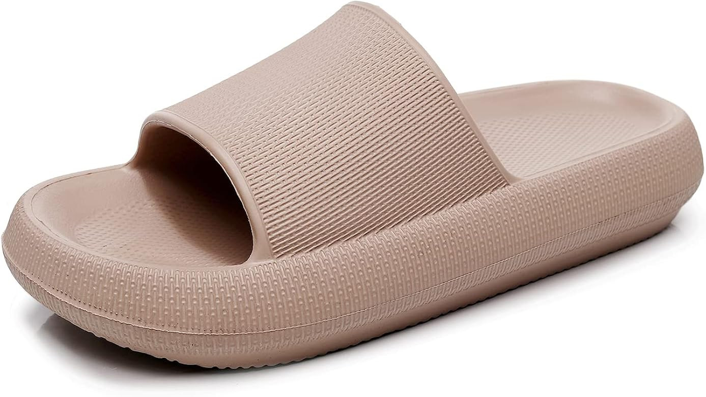 HONGTEYA Pillow Slippers for Women Men,EVA Quick Drying Non-Slip Massage Shower Cloud Slides,Soft Cu | Amazon (US)
