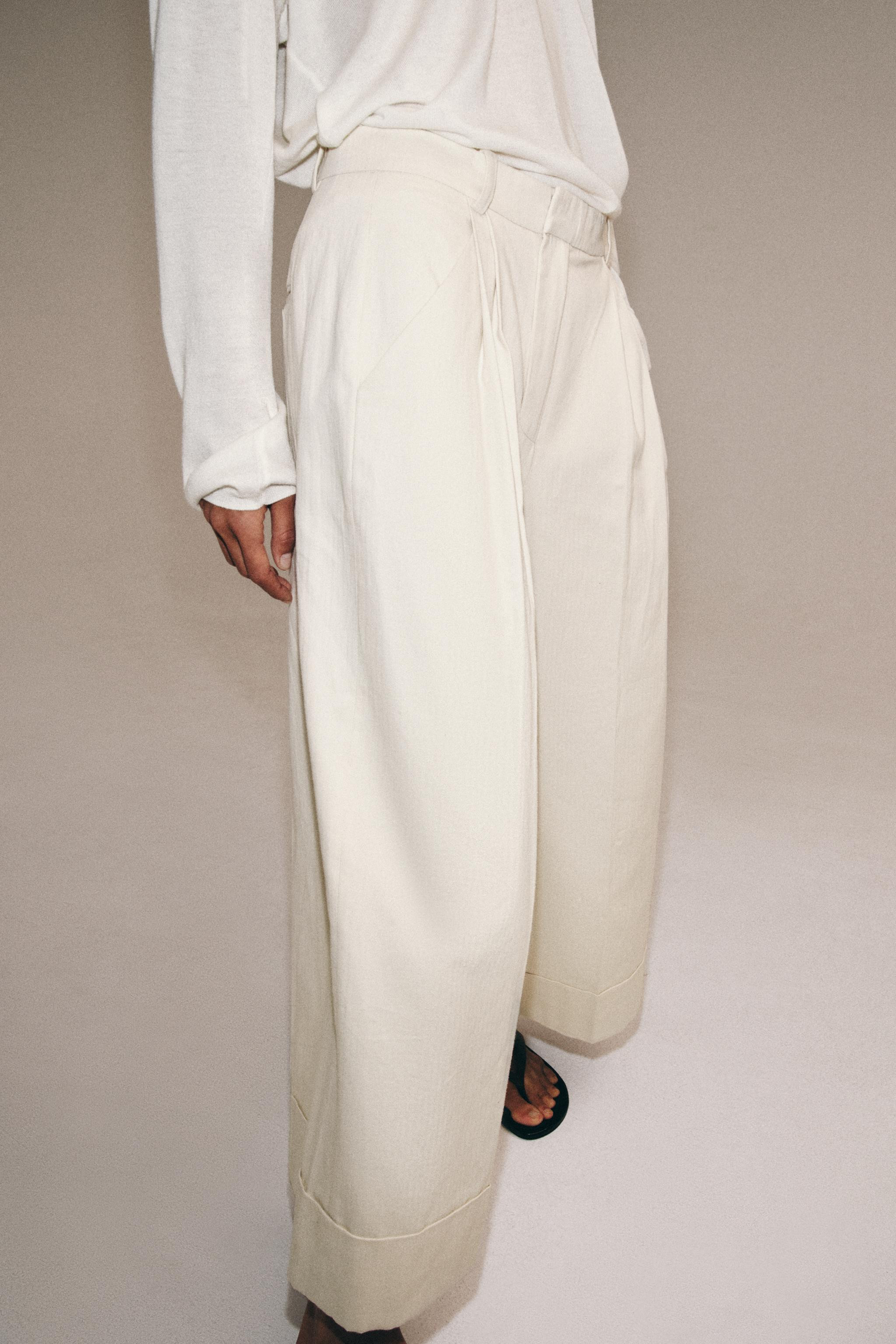 PLEATED LINEN PANTS ZW COLLECTION | Zara US