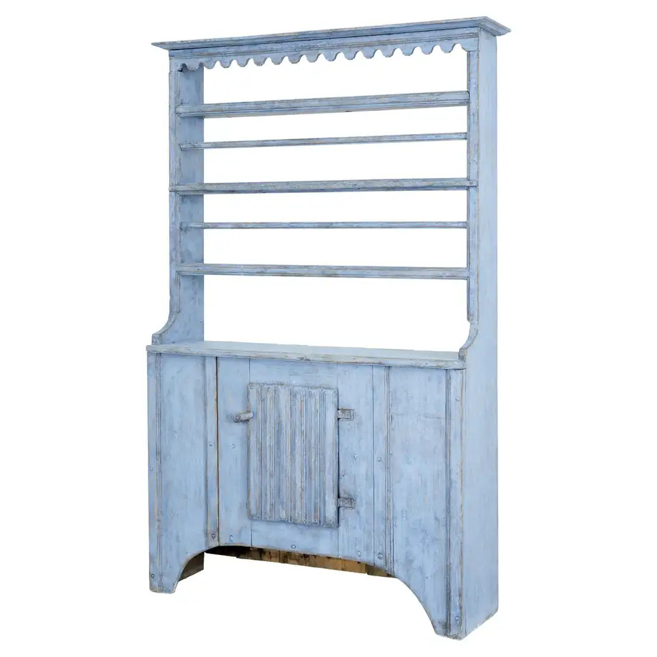 Early 19th Century Swedish Painted Dresser and Rack | 1stDibs