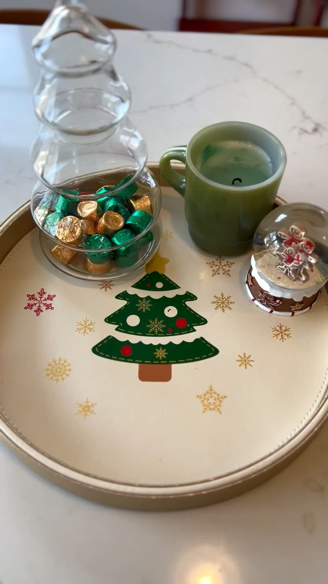 swapped my kitchen tray for this festive Christmas one! shimmery gold outer rim and decorative center. 🎄 coupon available today!! 

Holiday Decor, Holiday Kitchen, Christmas Decorr

#LTKHome #LTKSeasonal #LTKHoliday