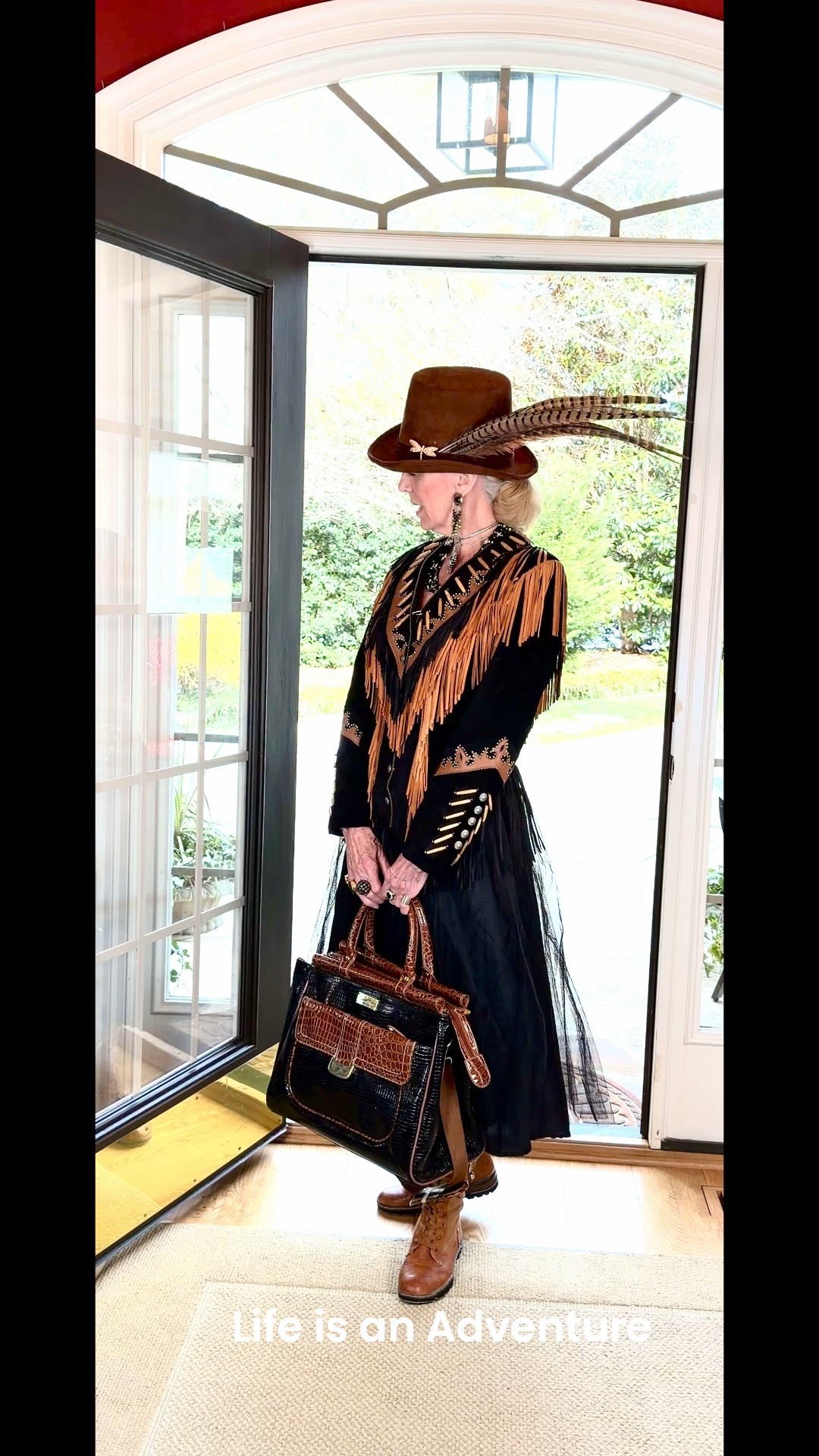 Have you been there, done that and waiting for next?
Life is an adventure. A trendy suede jacket with fringe and tulle skirt with a feathered hat why not? Aging playfully and with Purpose IS Anti-aging #life #lifestyle #foryou #ootd #over50 #aging #suede #jacket #hat #feathers 

#LTKootd #LTKTravel #LTKOver40