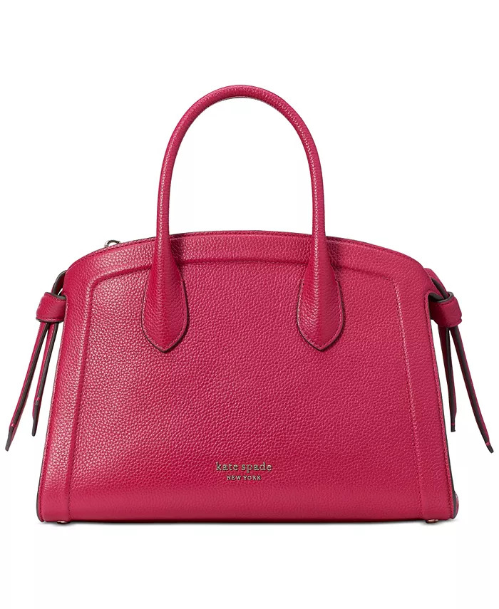 kate spade new york Knott Colorblocked Pebbled Leather Small Zip Top Satchel - Macy's | Macy's