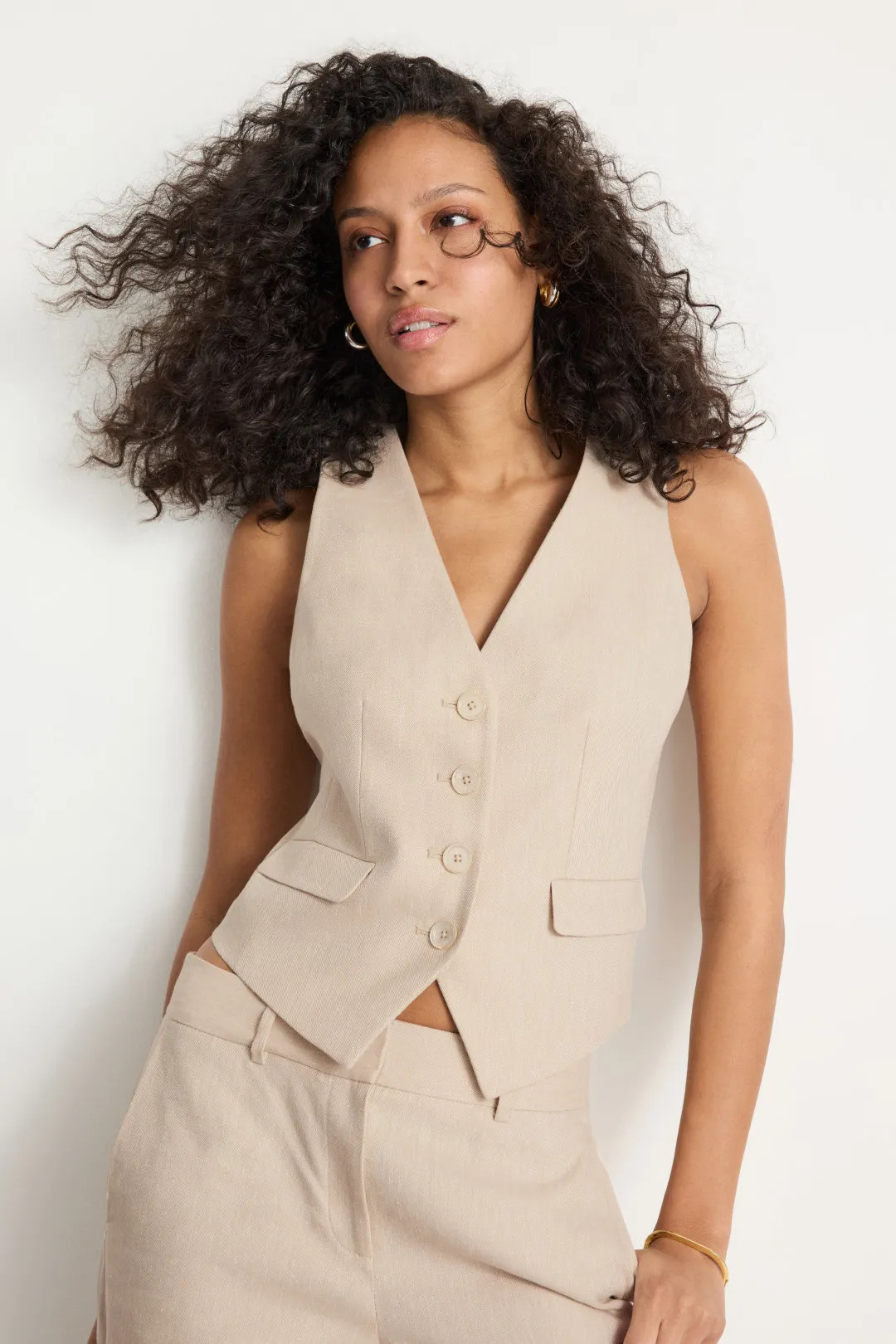 Linen Twill Vest | Rent the Runway