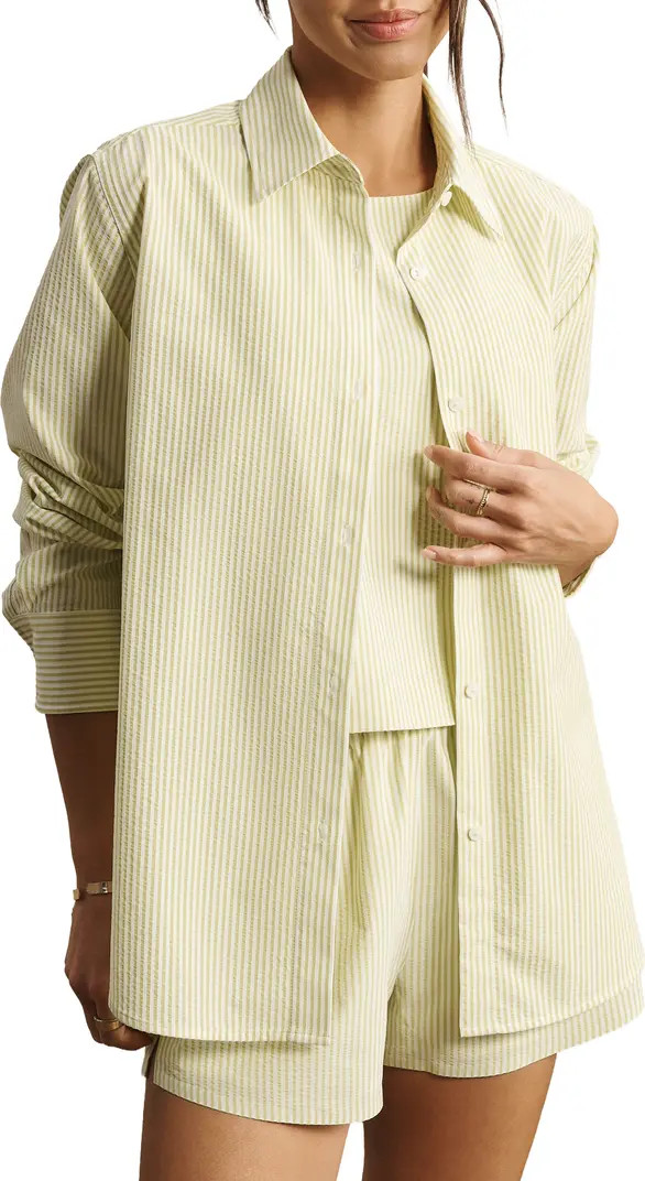 Rhone Saltair Oversize Seersucker Button-Up Shirt | Nordstrom | Nordstrom