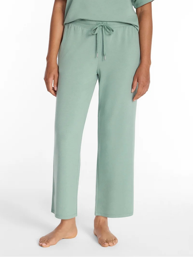 Joyspun Women's French Terry Knit Sleep Capri Pants, 25\u201d Inseam, Sizes XS-3X | Walmart (US)