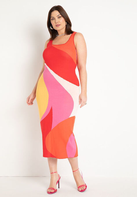 Intarsia Column Dress | Eloquii
