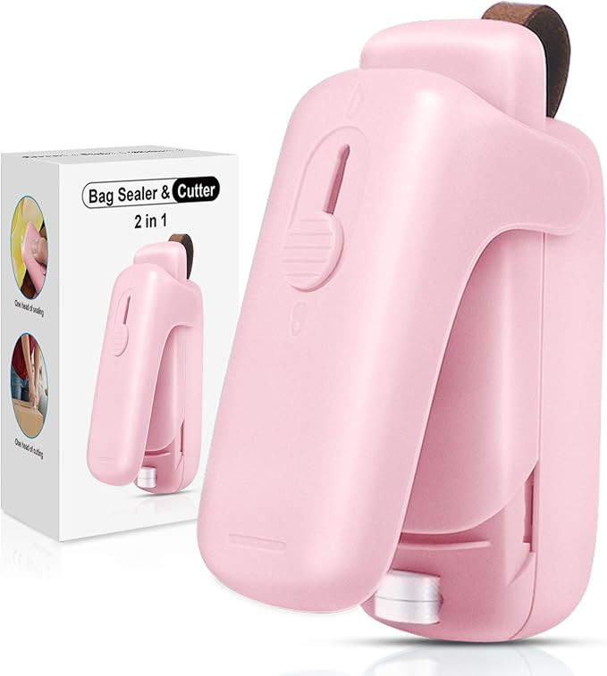 EZCO Bag Sealer Mini, Handheld Bag Heat Vacuum Sealer, 2 in 1 Heat Sealer & Cutter Portable Bag R... | Amazon (US)