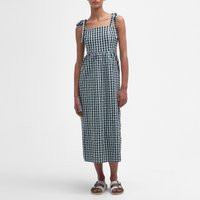 Barbour Abigail Gingham Cotton-Seersucker Midi Dress - UK 10 | Coggles (Global)