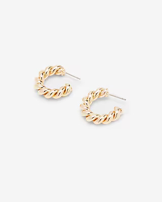 Mini Twisted Hoop Earrings | Express