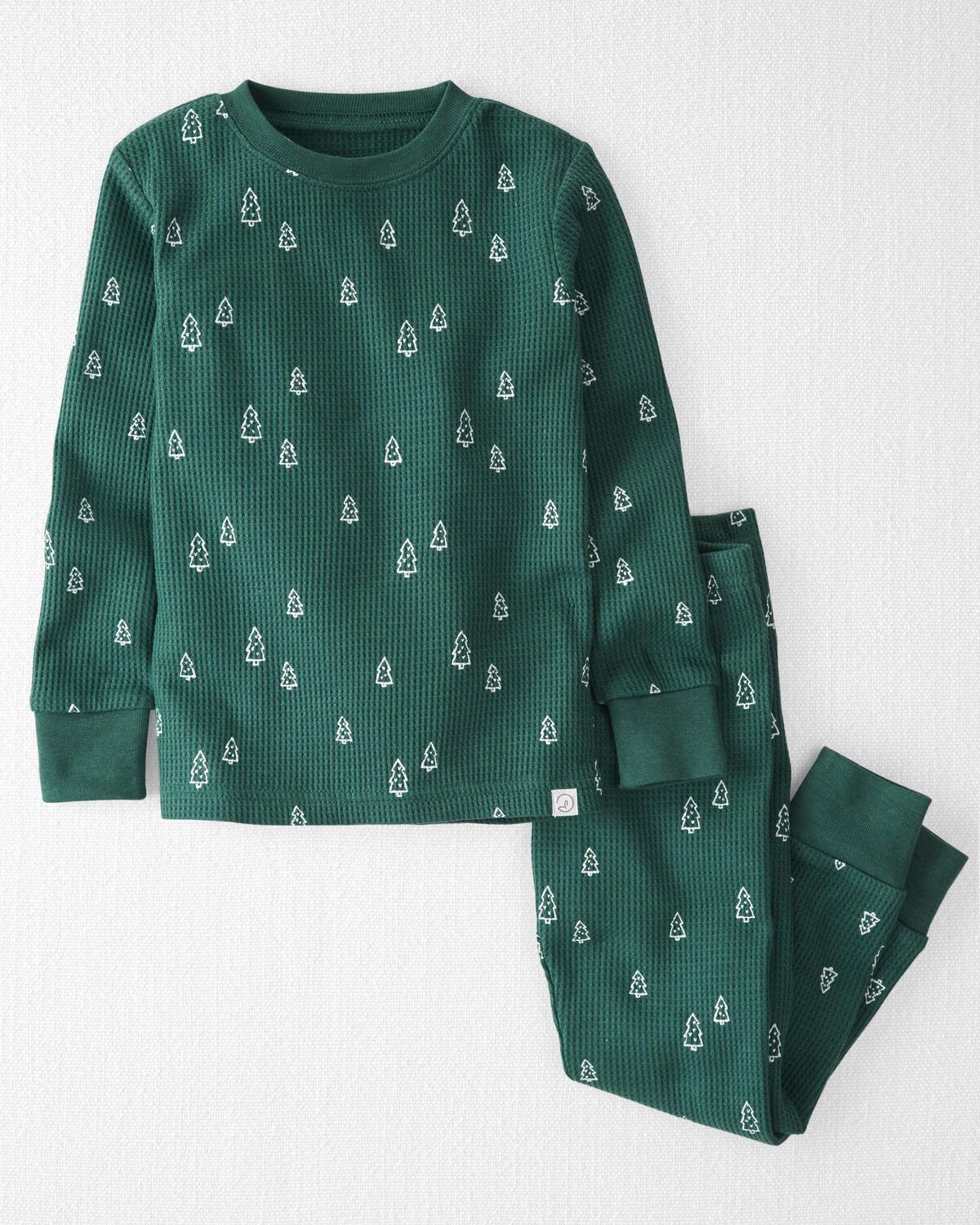 Tree Print Toddler Waffle Knit Evergreen Trees Pajamas Set | carters.com | Carter's