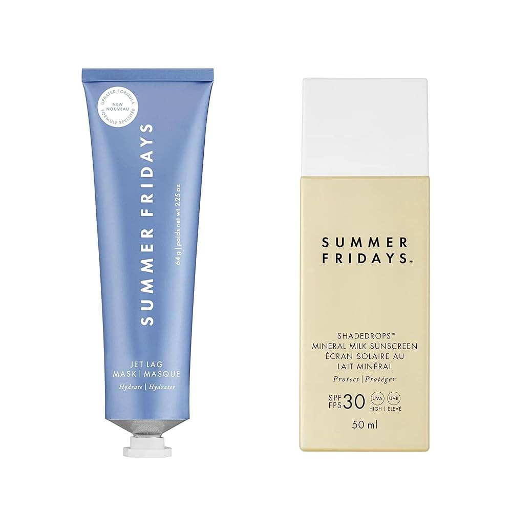 Summer Fridays Summer Skin Essentials - Jet Lag Mask Hydrating Face Moisturizer (2.25 Oz) + Shade... | Amazon (US)