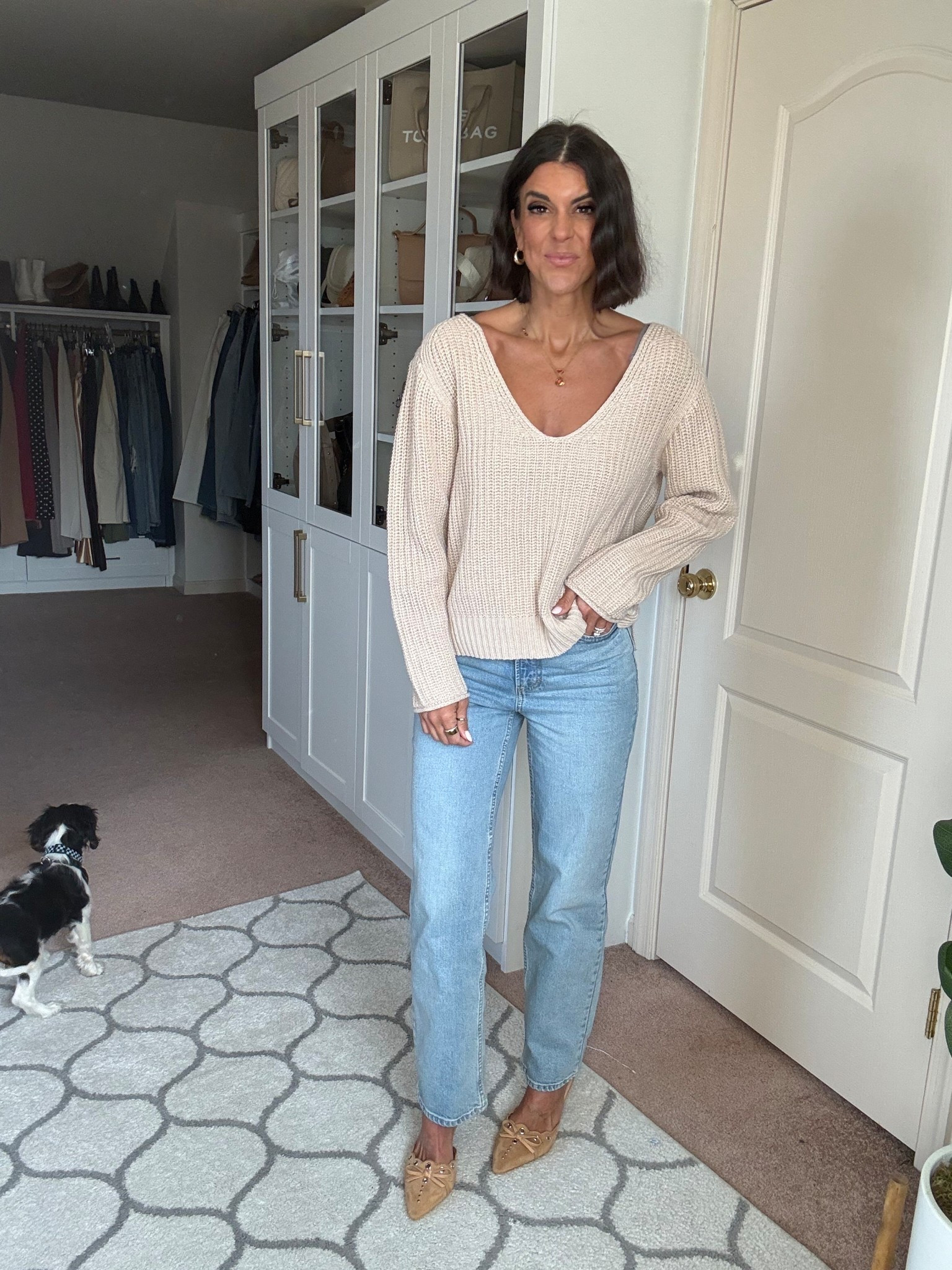 Size small in target sweater
Size 2 in target jeans 

#LTKgrwm #LTKValentine #LTKSeasonal