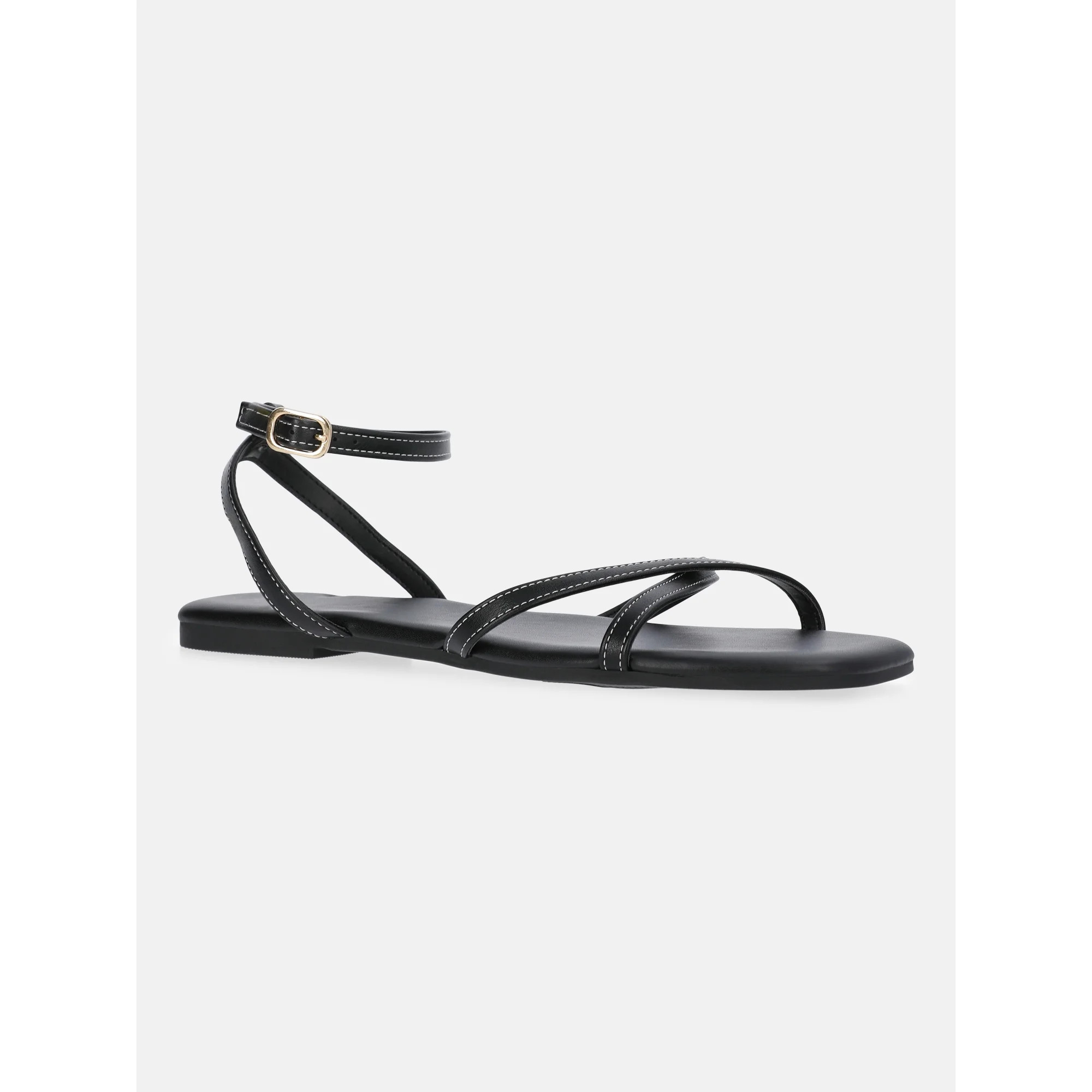 Time and Tru Women's Strappy Flat Sandals | Walmart (US)